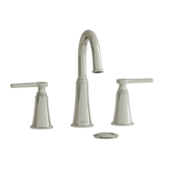 Riobel Momenti Widespread Lavatory Faucet With C-Spout — Polished Nickel