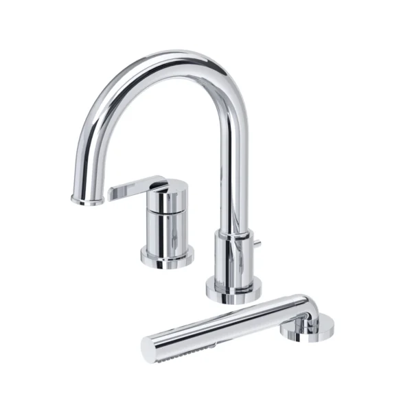 Riobel Authentica 3-Hole Deck Mount Tub Filler Trim — Chrome