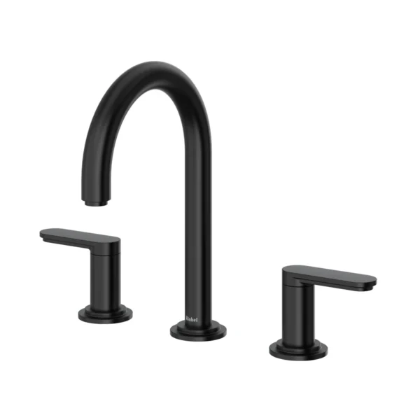 Riobel Arca Widespread Lavatory Faucet With C-Spout — Black