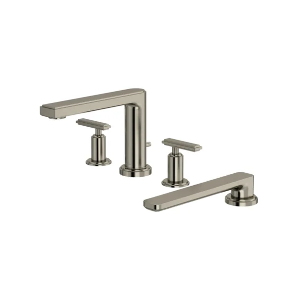 Riobel Manifesto 4-Hole Deck Mount Tub Filler — Brushed Nickel