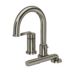 Riobel Authentica 3-Hole Pressure Balance Deck Mount Tub Filler Trim — Brushed Nickel