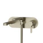 Riobel Nibi Wall Mount Thermostatic/Pressure Balance Tub Filler Trim — Brushed Nickel