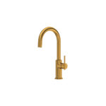 Riobel Lateral Bar/Food Prep Kitchen Faucet With C-Spout — Brushed Gold
