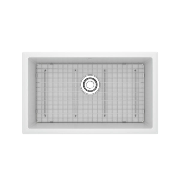 Riobel Fonsa 30" Quartz Single Bowl Undermount Kitchen Sink — White (WH)