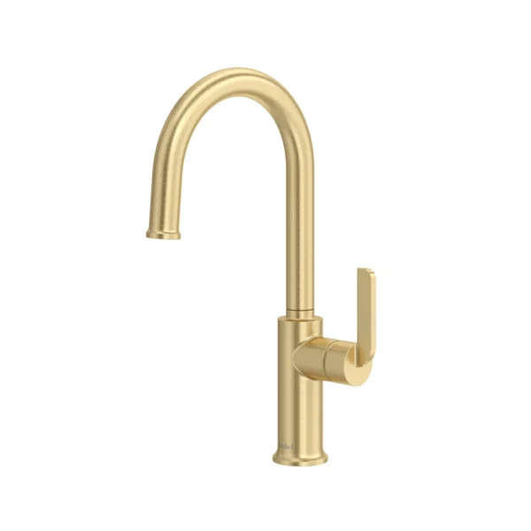 Riobel Authentica Bar/Food Prep Kitchen Faucet With C-Spout — Satin Brass US4
