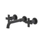 Riobel Manifesto Wall Mount Lavatory Faucet Trim — Black — Cross Handles