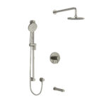 Riobel Riu Shower Kit 1345 Trim — Knurled Handle — Brushed Nickel