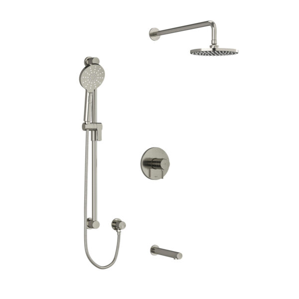 Riobel Riu Shower Kit 1345 Trim — Knurled Handle — Brushed Nickel