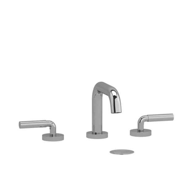 Riobel Riu Widespread Lavatory Faucet With U-Spout — Chrome — Smooth Lever