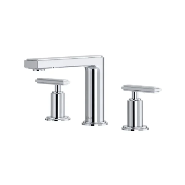 Riobel Manifesto Widespread Lavatory Faucet With Low Spout — Chrome — Lever Handles
