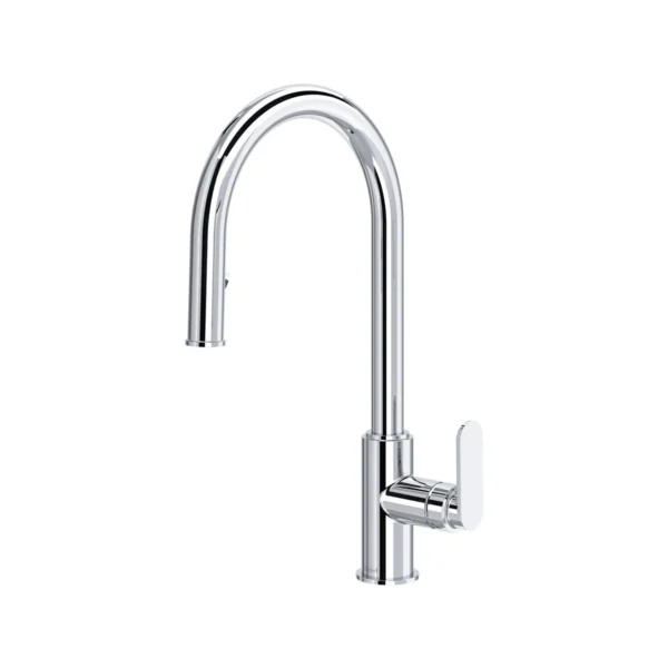 Riobel Arca Pull-Down Kitchen Faucet With C-Spout — Chrome