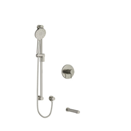 Riobel Riu Shower Kit 1244 Trim — Knurled Handle — Brushed Nickel