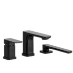 Riobel Equinox 3-Hole Pressure Balance Deck Mount Tub Filler Trim — Black