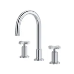 Riobel Manifesto Widespread Lavatory Faucet With C-Spout — Chrome — Cross Handles