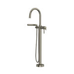 Riobel Authentica Thermostatic Single Hole Floor Mount Tub Filler Trim — Brushed Nickel