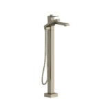 Riobel Zendo Thermostatic Single Hole Floor Mount Tub Filler Trim — Brushed Nickel