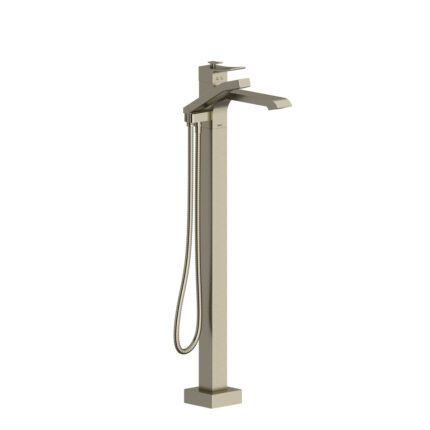 Riobel Zendo Thermostatic Single Hole Floor Mount Tub Filler Trim — Brushed Nickel