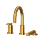 Riobel Arca 3-Hole Deck Mount Tub Filler Trim — Brushed Gold