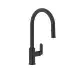 Riobel Arca Pull-Down Touchless Kitchen Faucet With C-Spout — Black