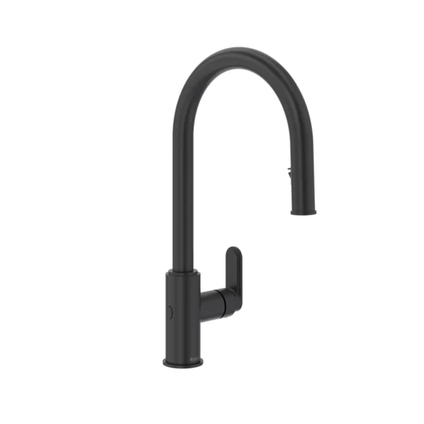 Riobel Arca Pull-Down Touchless Kitchen Faucet With C-Spout — Black