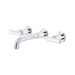 Riobel Manifesto Wall Mount Lavatory Faucet Trim — Chrome — Lever Handles
