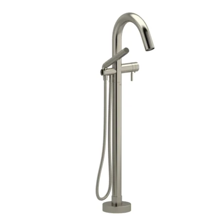 Riobel Riu floor-mount tub filler in Brushed Nickel