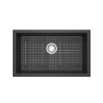 Riobel Fonsa 30" Quartz Single Bowl Undermount Kitchen Sink — Black
