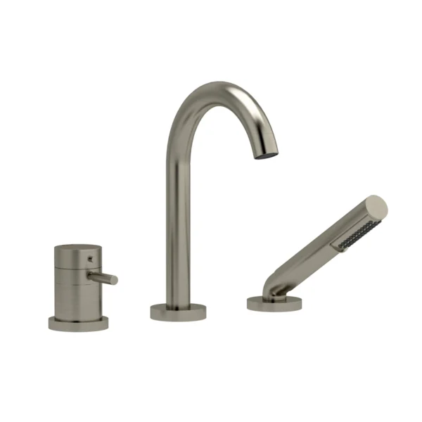 Riobel Riu 3-Hole Deck Mount Tub Filler — Brushed Nickel