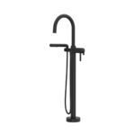 Riobel Authentica Thermostatic Single Hole Floor Mount Tub Filler Trim — Black