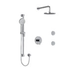 Riobel Edge Thermostatic Shower System with Body Jets — Chrome