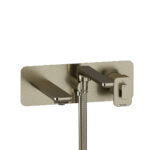 Riobel Equinox Wall Mount Thermostatic/Pressure Balance Tub Filler Trim — Brushed Nickel