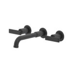 Riobel Manifesto Wall Mount Lavatory Faucet Trim — Black — Lever Handles