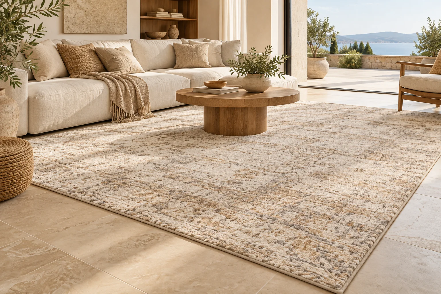 Area Rugs in a contemporary interior