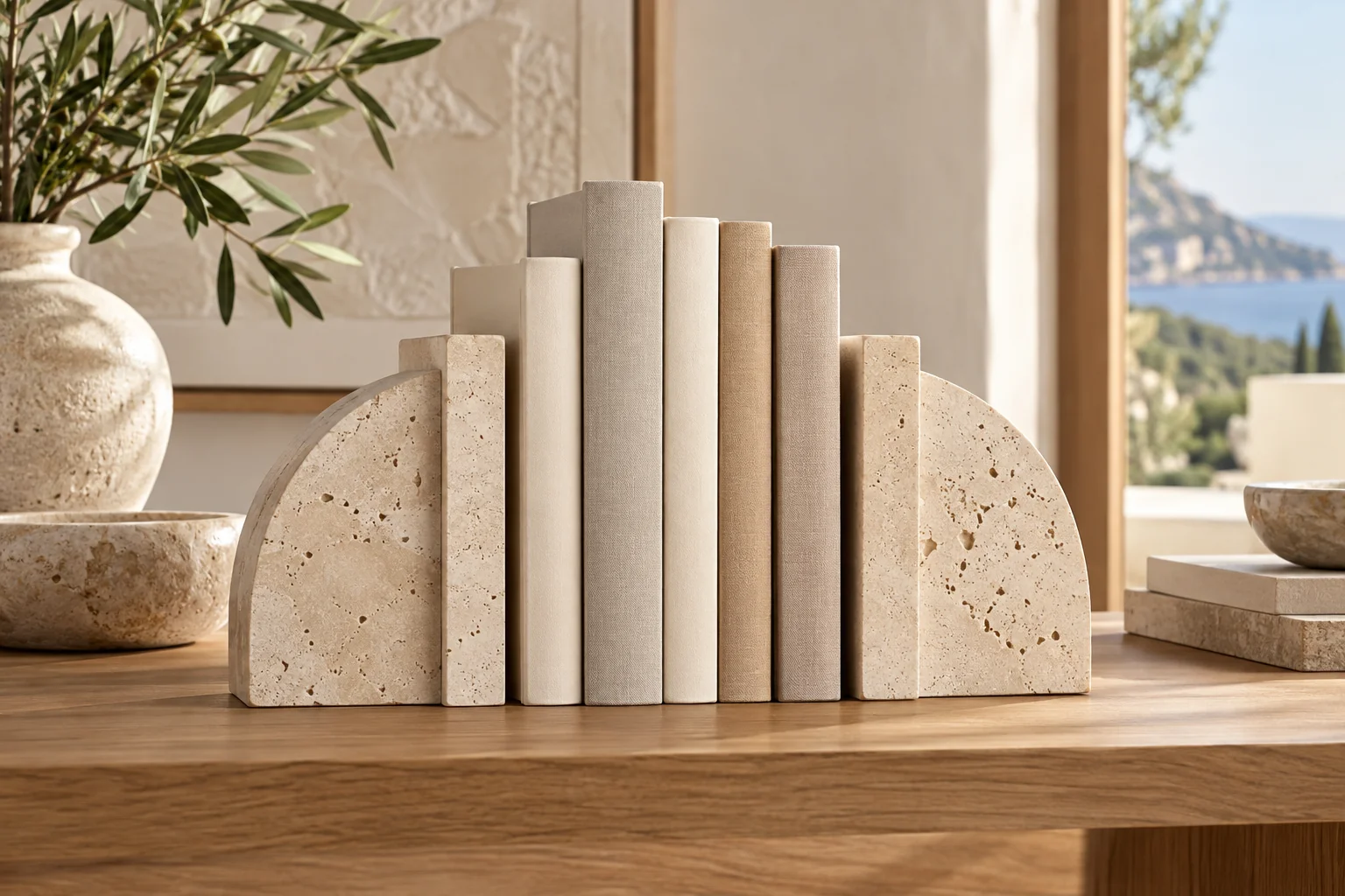 Bookends in a contemporary interior