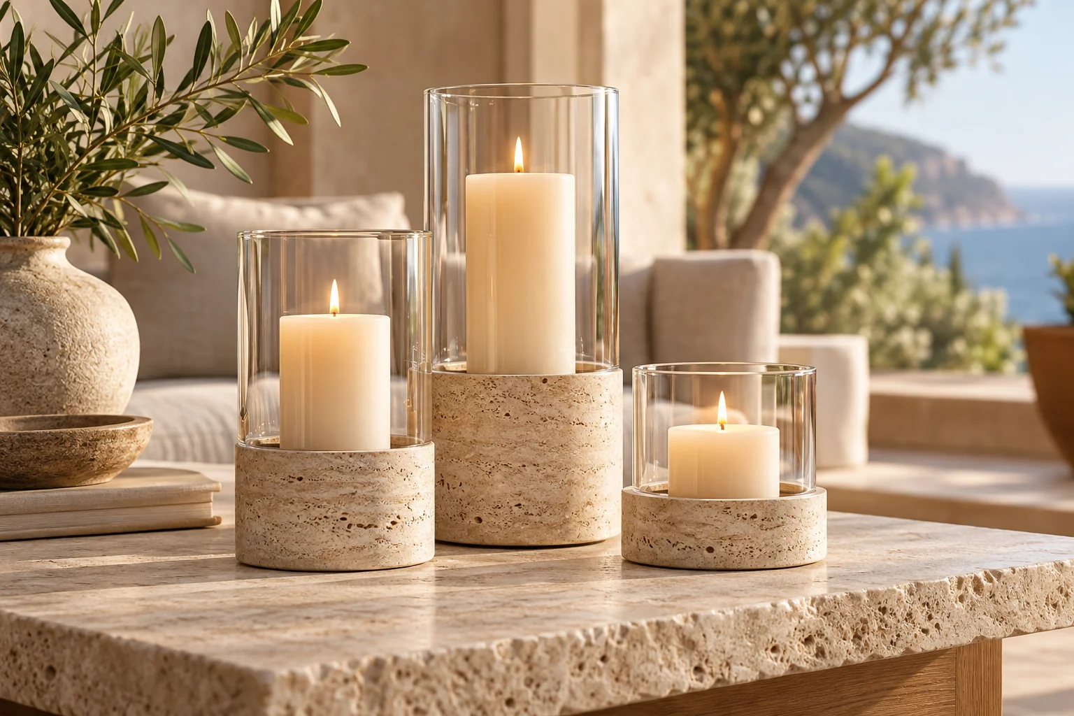 Candle Holders in a contemporary interior