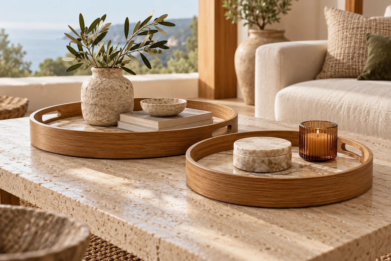 Decorative Trays in a contemporary interior
