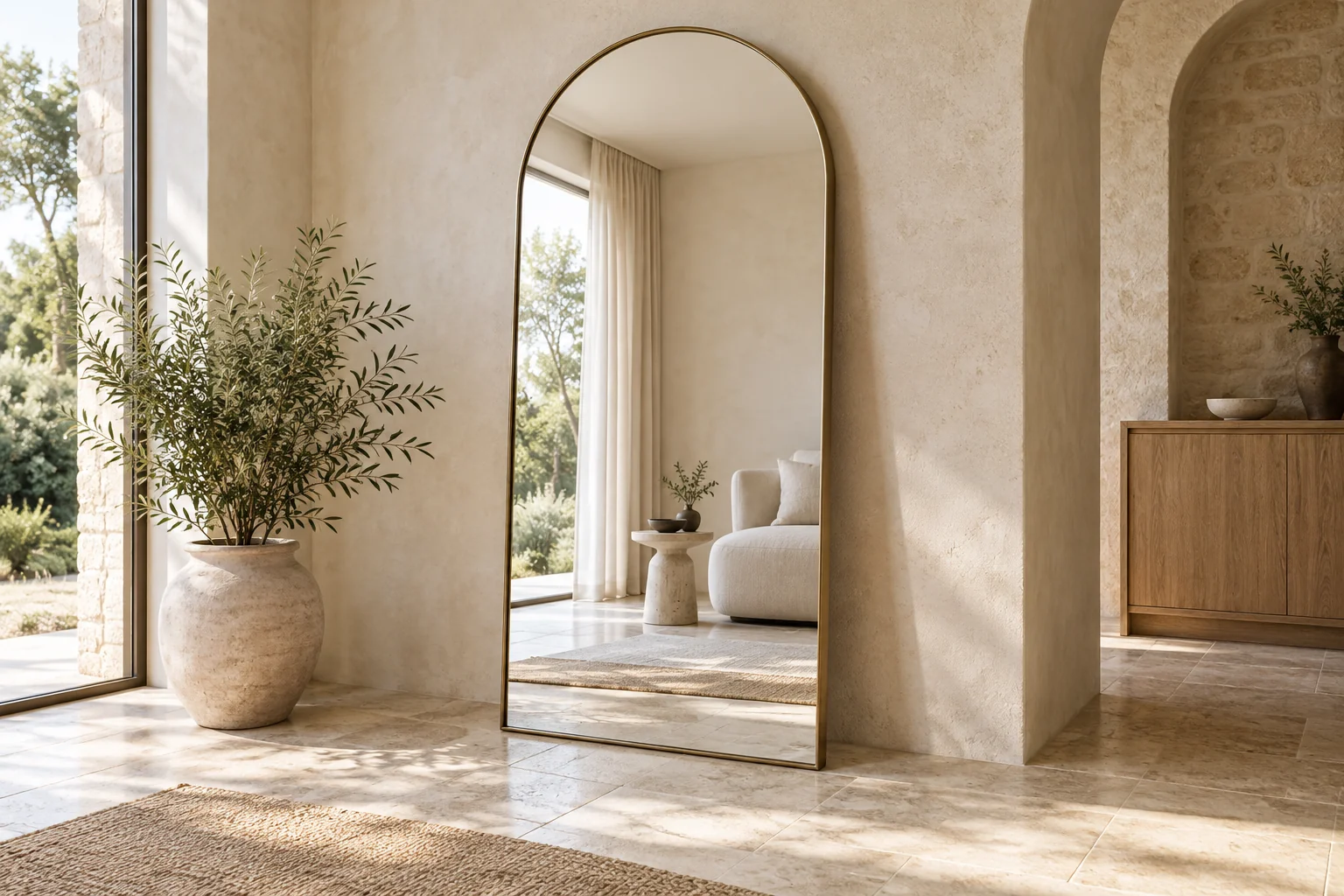 Full Length Mirrors in a contemporary interior