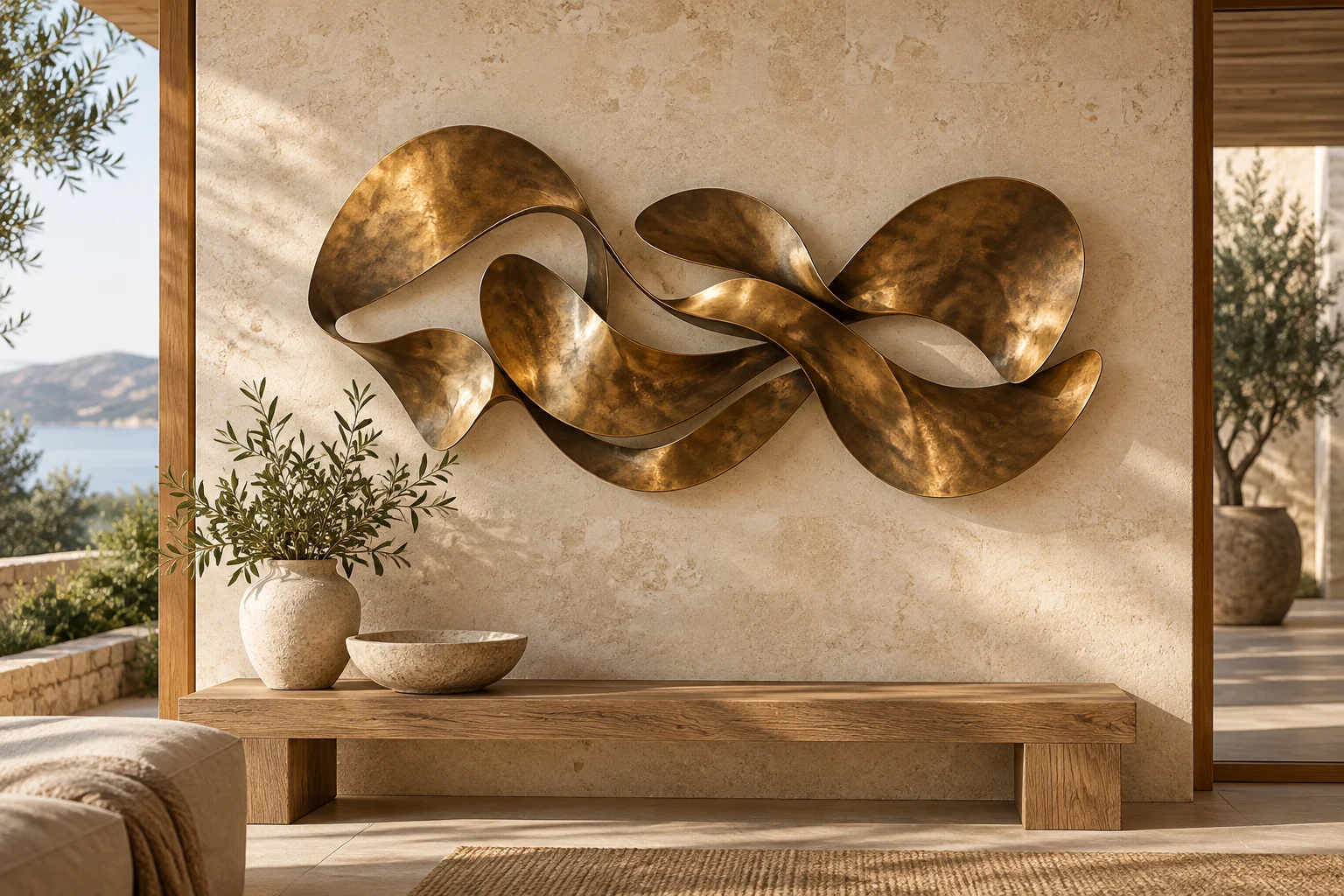 Metal Art in a contemporary interior