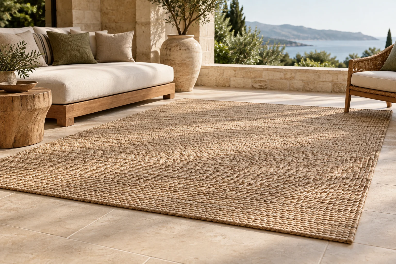 Outdoor Rugs in a contemporary interior