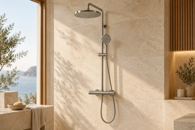 Shower Column in a contemporary interior