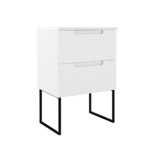 ICO Bath Coda Rippled 24″ Two Drawer Wall-Mounted Vanity