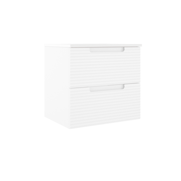 ICO Bath Coda Rippled 24″ Two Drawer Wall-Mounted Vanity