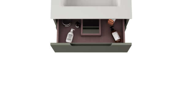 ICO Bath Coda Rippled 24″ Two Drawer Wall-Mounted Vanity