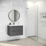 ICO Bath Coda Rippled 31″ Two Drawer Wall-Mounted Vanity