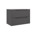 ICO Bath Coda Rippled 31″ Two Drawer Wall-Mounted Vanity