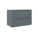 ICO Bath Coda Rippled 31″ Two Drawer Wall-Mounted Vanity
