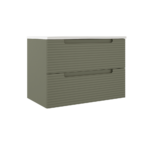 ICO Bath Coda Rippled 31″ Two Drawer Wall-Mounted Vanity