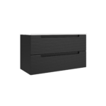 ICO Bath Coda Rippled 36″ Two Drawer Wall-Mounted Vanity