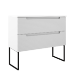 ICO Bath Coda Rippled 36″ Two Drawer Wall-Mounted Vanity