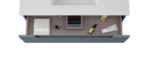 ICO Bath Coda Rippled 36″ Two Drawer Wall-Mounted Vanity